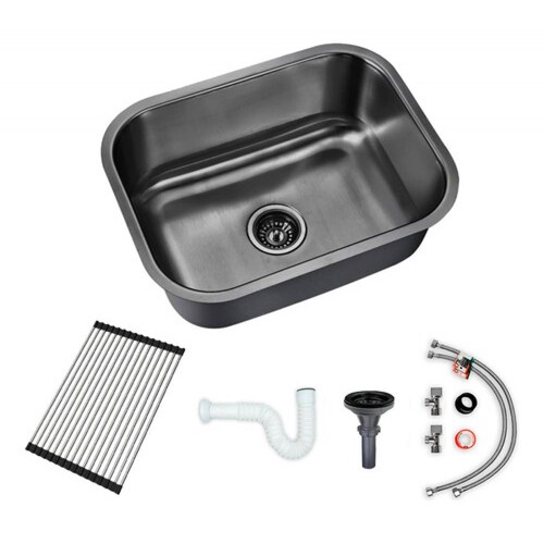 Tarja De Acero Inoxidable + Kit De Instalación Y Escurridor
