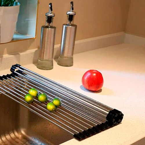 Tarja De Acero Inoxidable + Kit De Instalación Y Escurridor