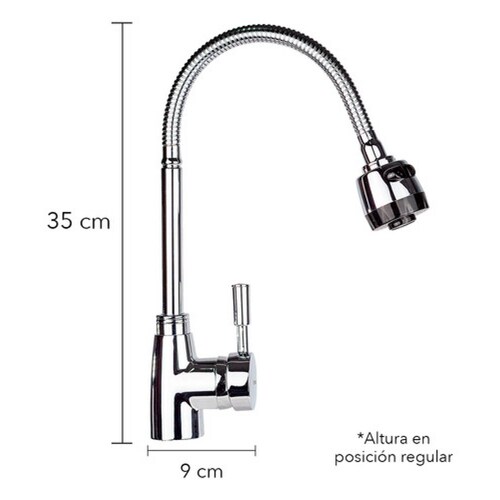 Kit de Tarja De Acero Inoxidable Premium, incluye Mezcladora Acero.