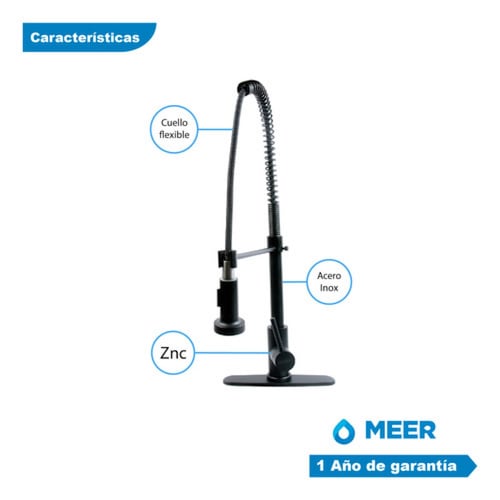 Tarja De Cocina Sencilla Con Mezcladora De Acero Inox
