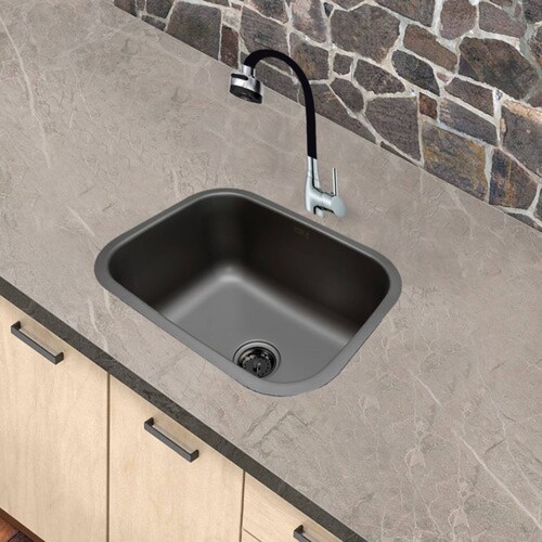 Tarja Sencilla De Acero Inoxidable Con Mezcladora Flexible