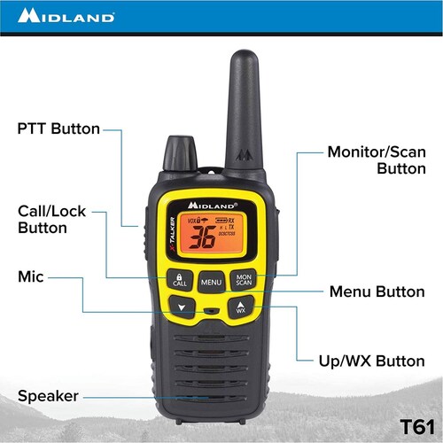 Radios 2 Vias Midland T61vp3 51km (32 Millas)