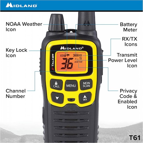 Radios 2 Vias Midland T61vp3 51km (32 Millas)