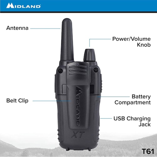 Radios 2 Vias Midland T61vp3 51km (32 Millas)