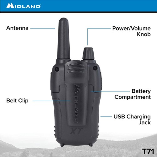 Radios 2 Vias Midland T71vp3 61km (38 Millas).