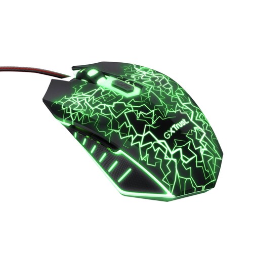 Mouse Gamer Trust Gxt 105x Izza 4000ppp 6 Botones Iluminado