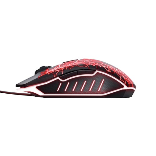 Mouse Gamer Trust Gxt 105x Izza 4000ppp 6 Botones Iluminado