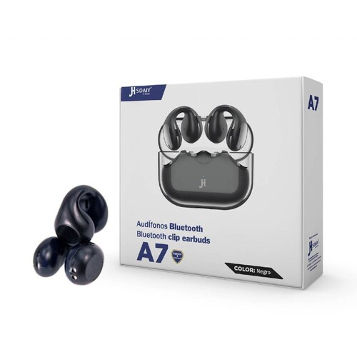 JH HOKINS Audífonos Clip de Oreja, Compatible con Asistente Siri, Alexa, Google, Bluetooth 5.2, Audífonos con Cancelación de Ruido IA y Resistencia al Agua IPX6, 10 Horas de Uso