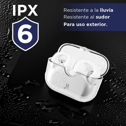 JH HOKINS Audífonos Clip de Oreja, Compatible con Asistente Siri, Alexa, Google, Bluetooth 5.2, Audífonos con Cancelación de Ruido IA y Resistencia al Agua IPX6, 10 Horas de Uso