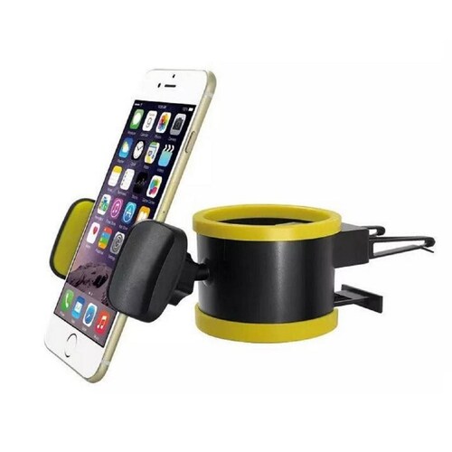 Soporte Para Celular con Portavasos para Automovil