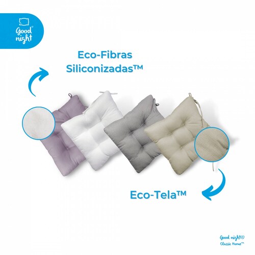 Cojines De Silla Capitonados 2 Pack 45cm x 45cm Good Night Classic Home