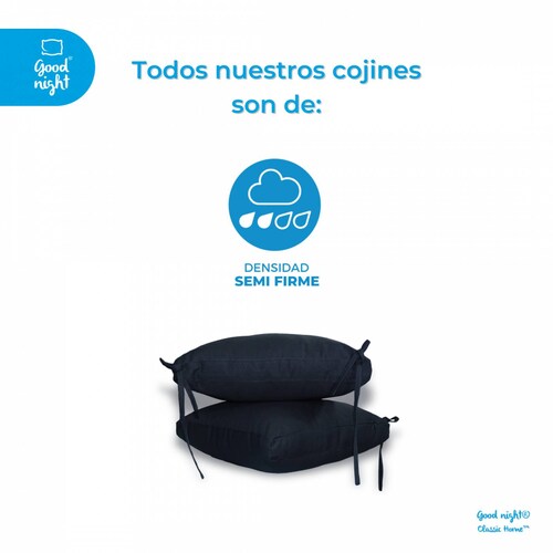 Cojín De Silla Negro Good Night Classic Home
