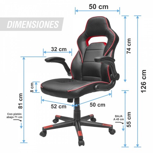 Silla Gamer Gaming Ergonomica Reclinable De Videojuegos
