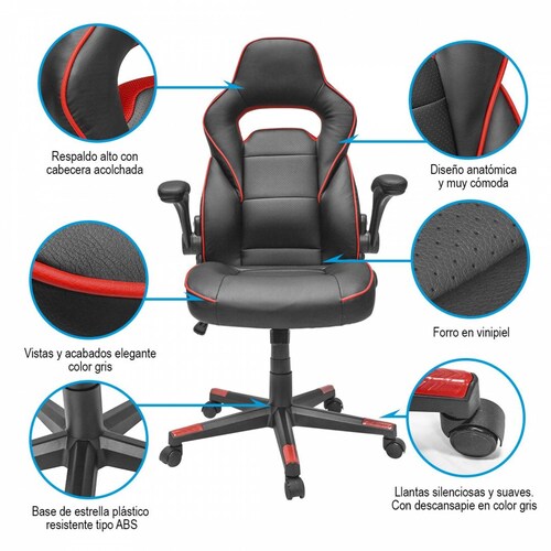 Silla Gamer Gaming Ergonomica Reclinable De Videojuegos