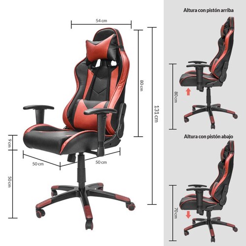Silla Gamer Gaming Ergonomica Reclinable De Videojuegos