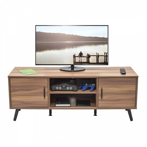 Mesa Minimalista para TV textura madera