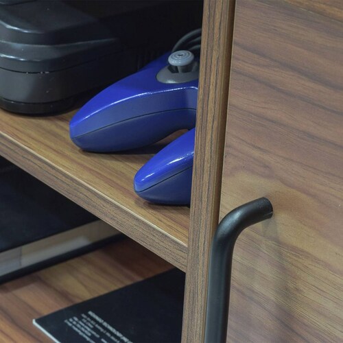 Mesa Minimalista para TV textura madera