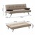 Sofa cama individual abatible de 3 posiciones con cojines