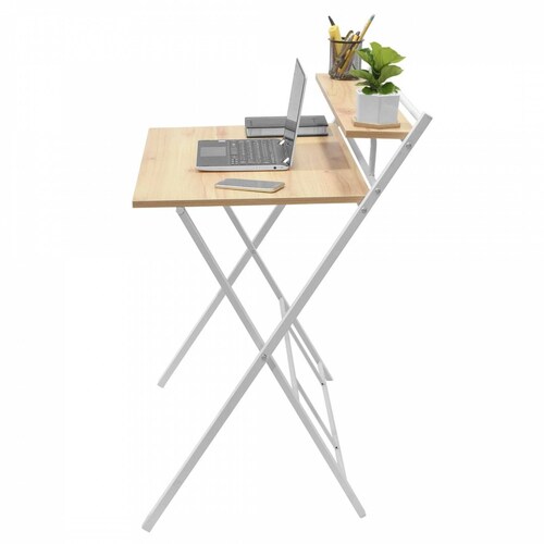 Escritorio Plegable Individual Estructura Cruzada color Blanco