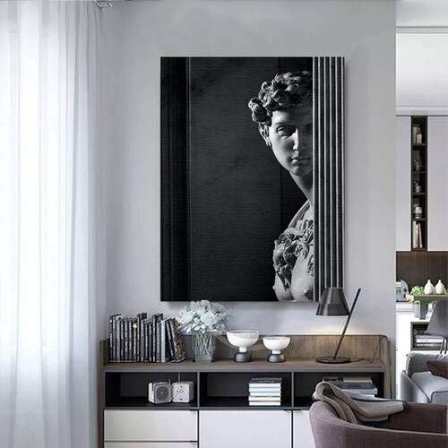 Cuadro Decorativo Escultura Griega Miguel Angel Canvas Elegante