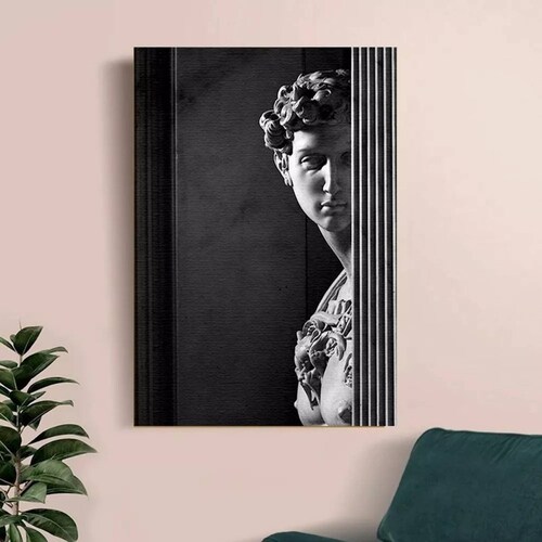 Cuadro Decorativo Escultura Griega Miguel Angel Canvas Elegante