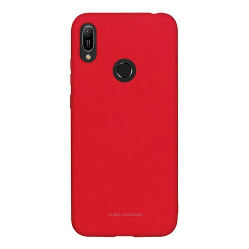 Funda Molan Cano Para Huawei Y6 2019 Silicon Suave Color Rojo