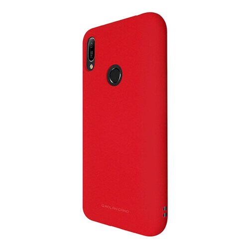 Funda Molan Cano Para Huawei Y6 2019 Silicon Suave Color Rojo