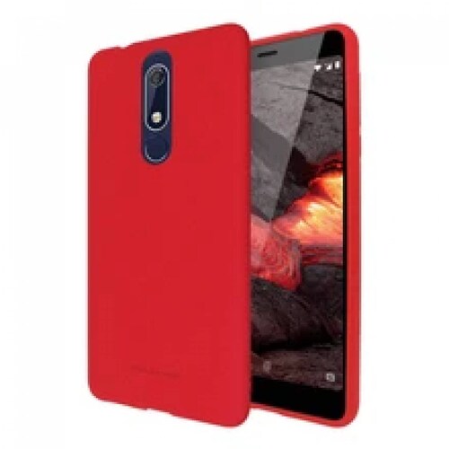 Funda Molan Cano Case De Silicon Suave Para Nokia 5.1 Rojo