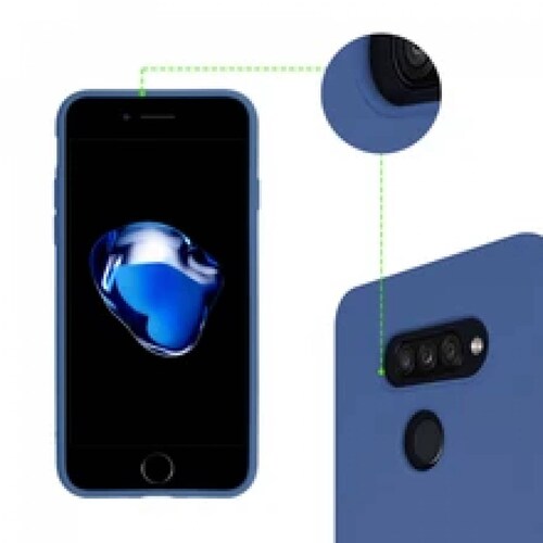 Funda Molan Cano Case De Silicon Suave Para Lg K50s Azul