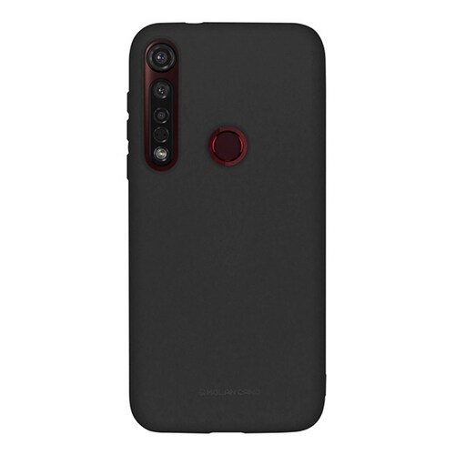 Funda Molan Cano Para Motorola G8 Play Silicon Suave Color Negro