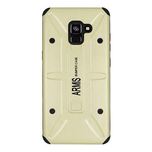 Funda Atti Armis Doble Capa Para Samsung A8 Plus Dorado