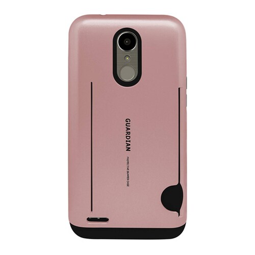 Funda tarjetero Guardian para Lg K10 2017 Rosa metal