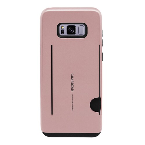 Funda tarjetero Guardian para Samsung Galaxy S8 plus Rosa metal