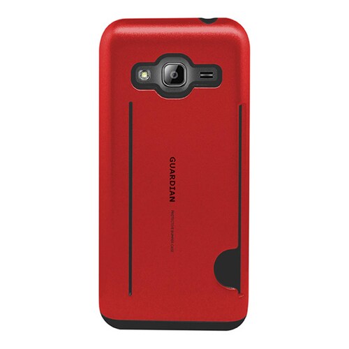 Funda tarjetero Guardian para Samsung Galaxy J3 Rojo
