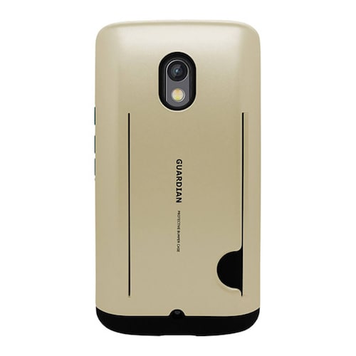 Funda tarjetero Guardian para Motorola Moto X play Dorado