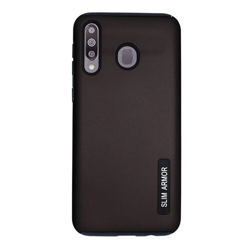 Funda Atti New Case Doble Capa Mas Mica De Vidrio Templado Para Samsung M30 Color Negro