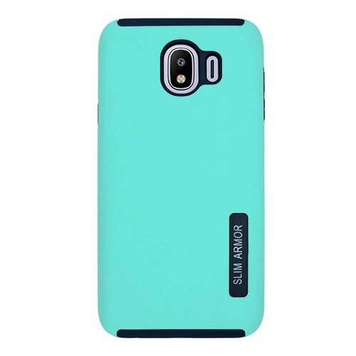 Funda Atti New Case Doble Capa Mas Mica De Vidrio Templado Para Samsung J4 Color Verde Menta