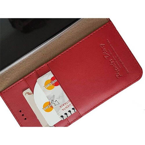 Funda Atti Premier Diary Tipo Cartera Para Lg Q60 Color Rojo