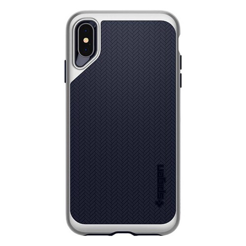 Funda Spigen Neo Hybrid para iPhone Xs max Azul contorno plata