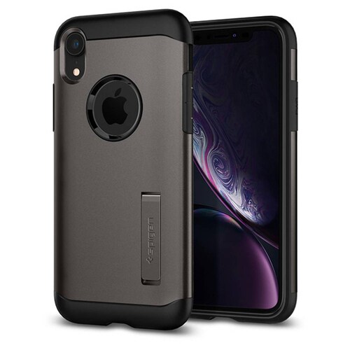 Funda Spigen Slim Armor para iPhone XR Gunmetal