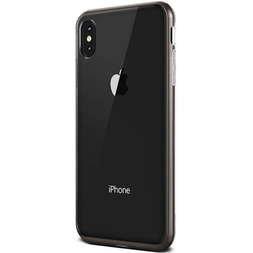 Funda VRS Crystal Bumper para Iphone Xs Max Transparente Contorno Negro