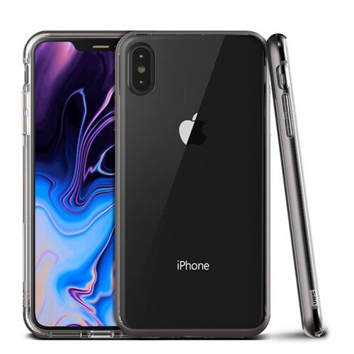Funda VRS Crystal Bumper para Iphone Xs Max Transparente Contorno Negro