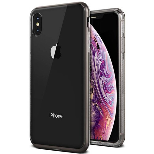 Funda VRS Crystal Bumper para Iphone Xs Max Transparente Contorno Negro