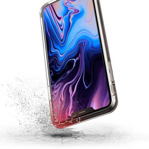 Funda VRS Crystal Bumper para Iphone Xs Max Transparente Contorno Negro