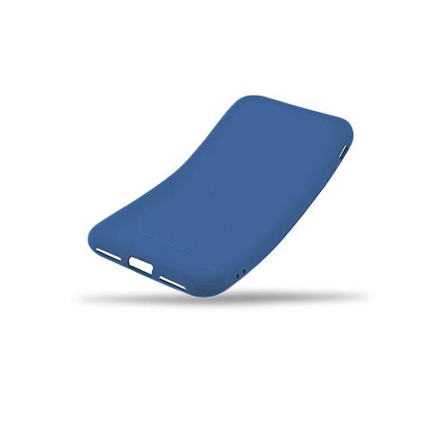 Funda Case de Silicon Suave Protector Acabado Mate para Motorola One Zoom Azul