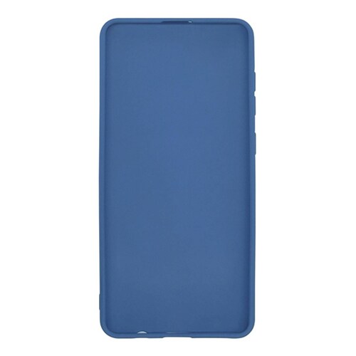 Funda Case de Silicon Suave Protector Acabado Mate para Motorola One Zoom Azul