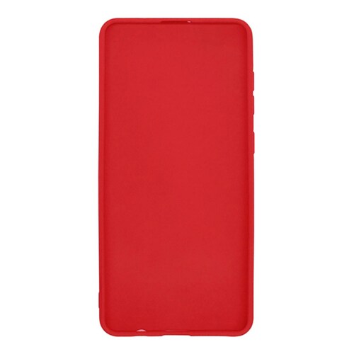 Funda Case de Silicon Suave Protector Acabado Mate para Motorola One Vision Rojo