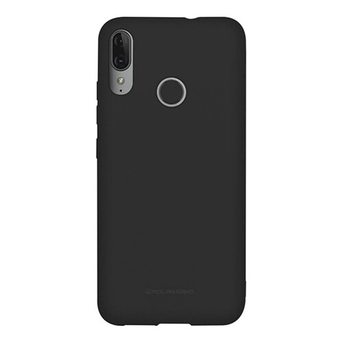 Funda Molan Cano Para Motorola E6 Plus Protector De Silicon Suave Acabado Mate Color Negro