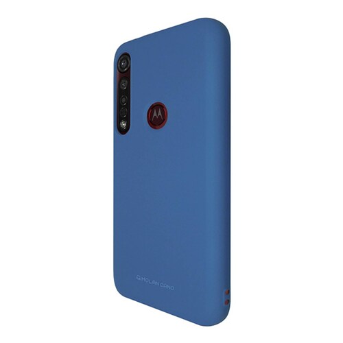 Funda Molan Cano Para Motorola G8 Play Protector De Silicon Suave Acabado Mate Color Azul