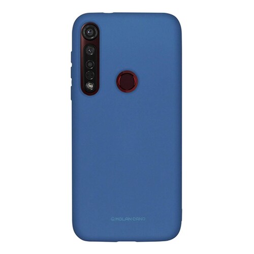 Funda Molan Cano Para Motorola G8 Play Protector De Silicon Suave Acabado Mate Color Azul